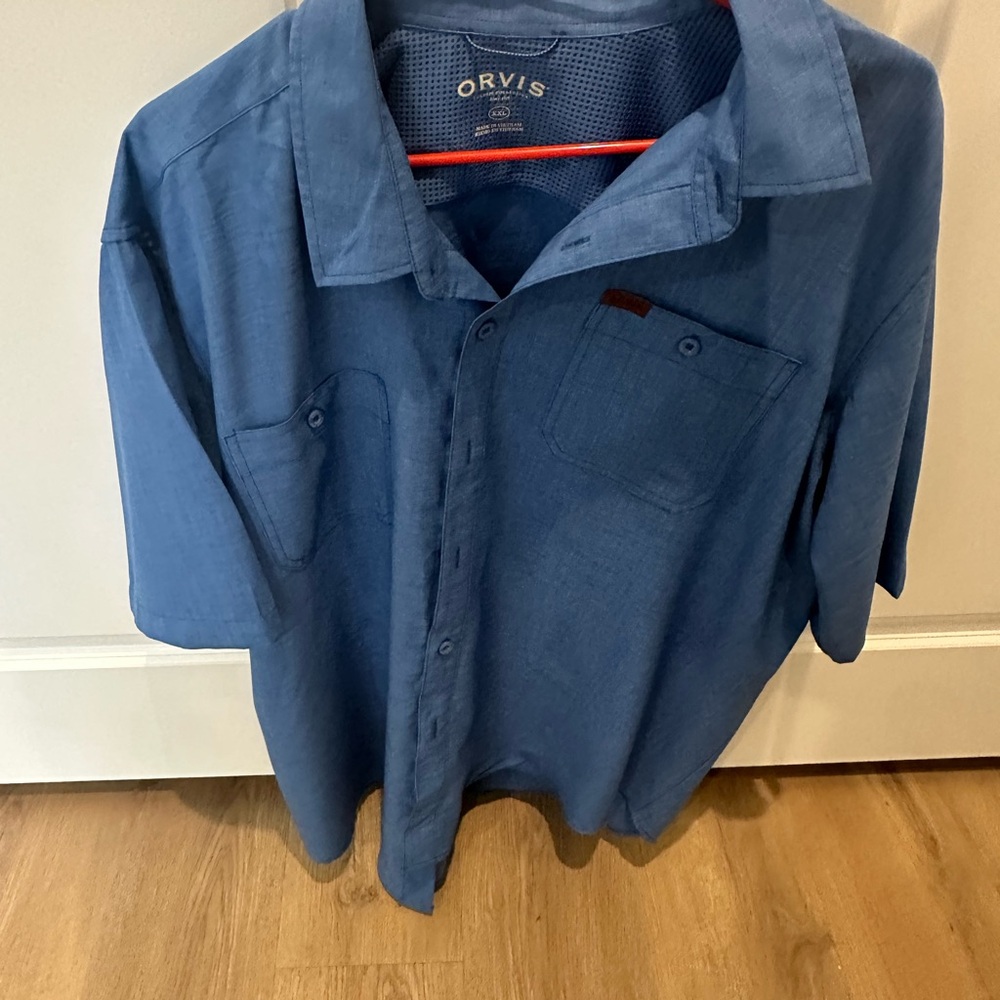 Orvis Blue Casual Button Down Shirt